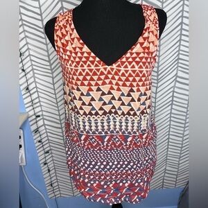 Lucky Brand Geometric Sleeveless Blouse​